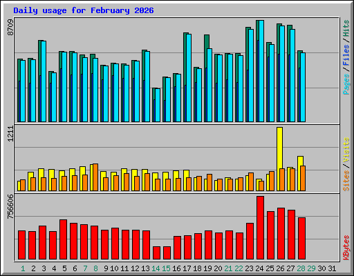 Daily usage for February 2026