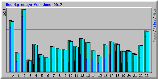 Hourly usage for June 2017