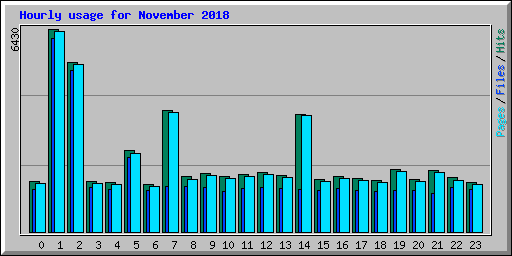 Hourly usage for November 2018