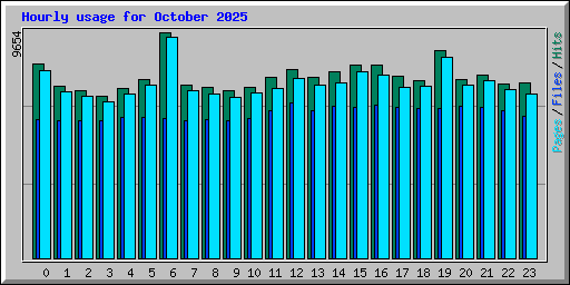 Hourly usage for October 2025