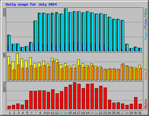 Daily usage for July 2024