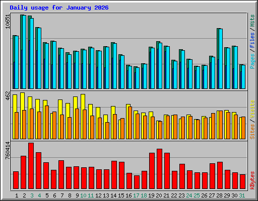 Daily usage for January 2026