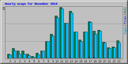 Hourly usage for November 2010