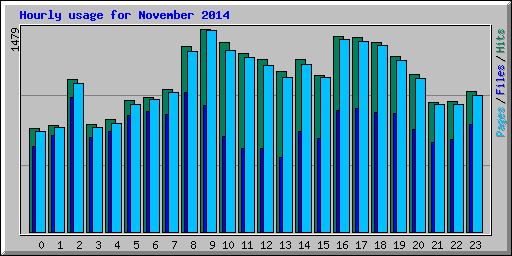 Hourly usage for November 2014