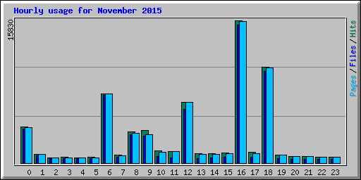 Hourly usage for November 2015