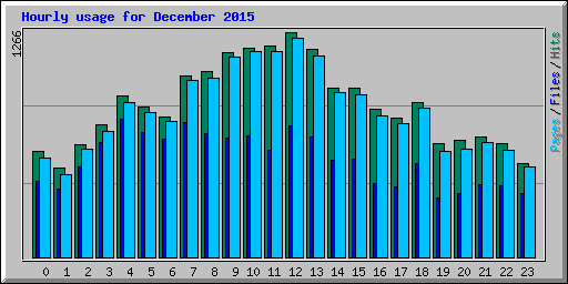 Hourly usage for December 2015