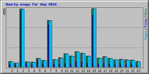 Hourly usage for May 2016