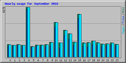 Hourly usage for September 2016