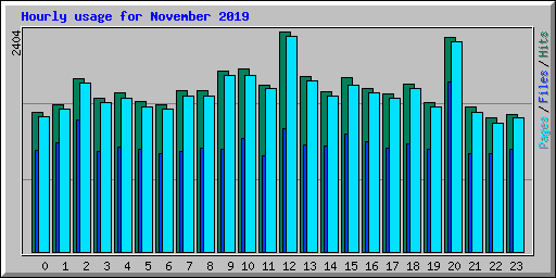 Hourly usage for November 2019