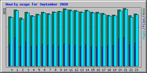 Hourly usage for September 2020