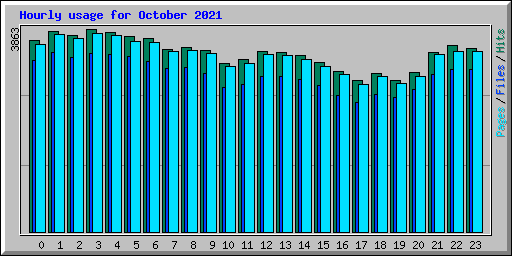 Hourly usage for October 2021