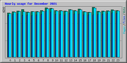Hourly usage for December 2021