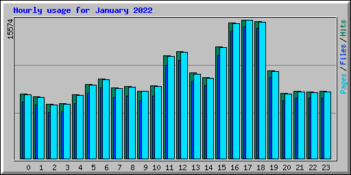 Hourly usage for January 2022